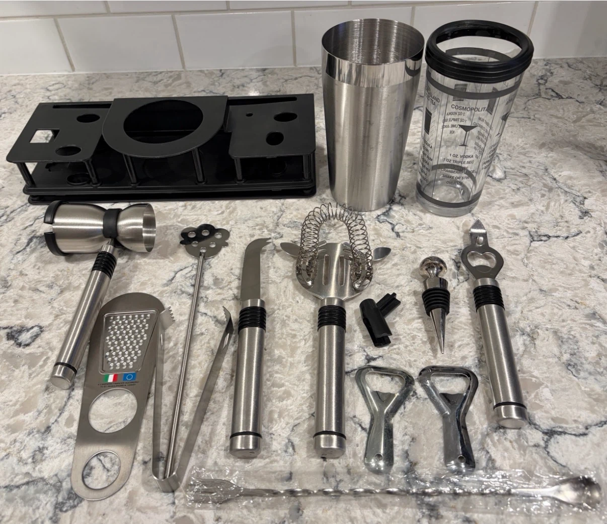OGGI 18/8 Stainless Steel Cocktail Shaker & Bar Tool Set - photo 2