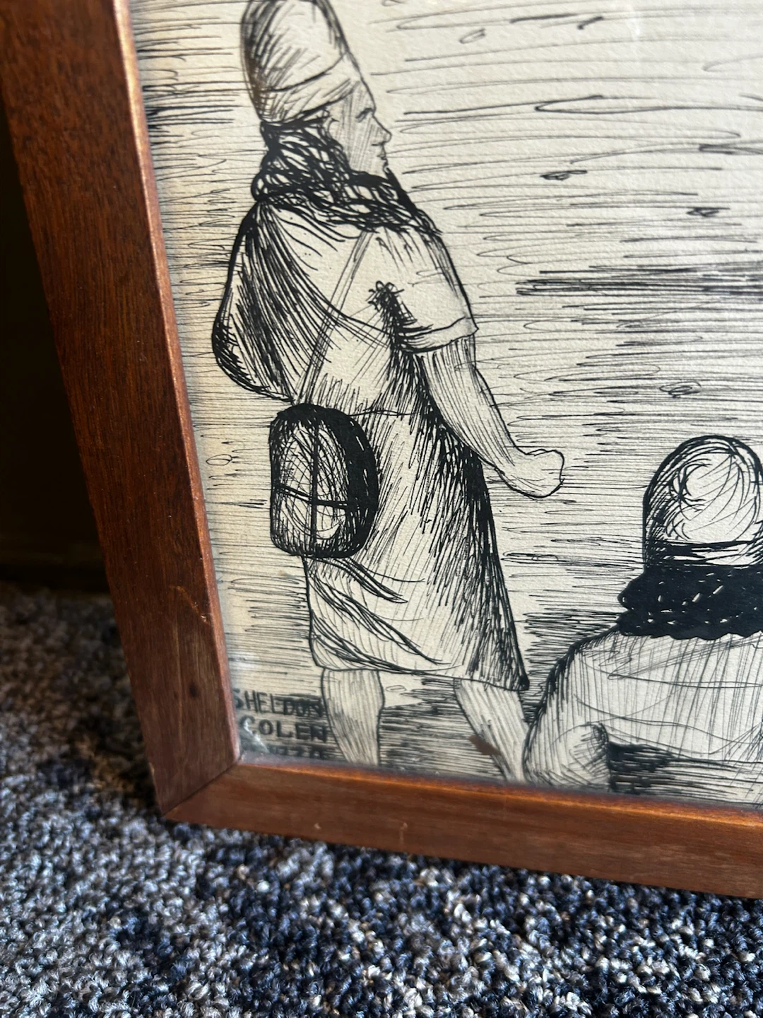Framed Pen and Ink Drawing - photo 3