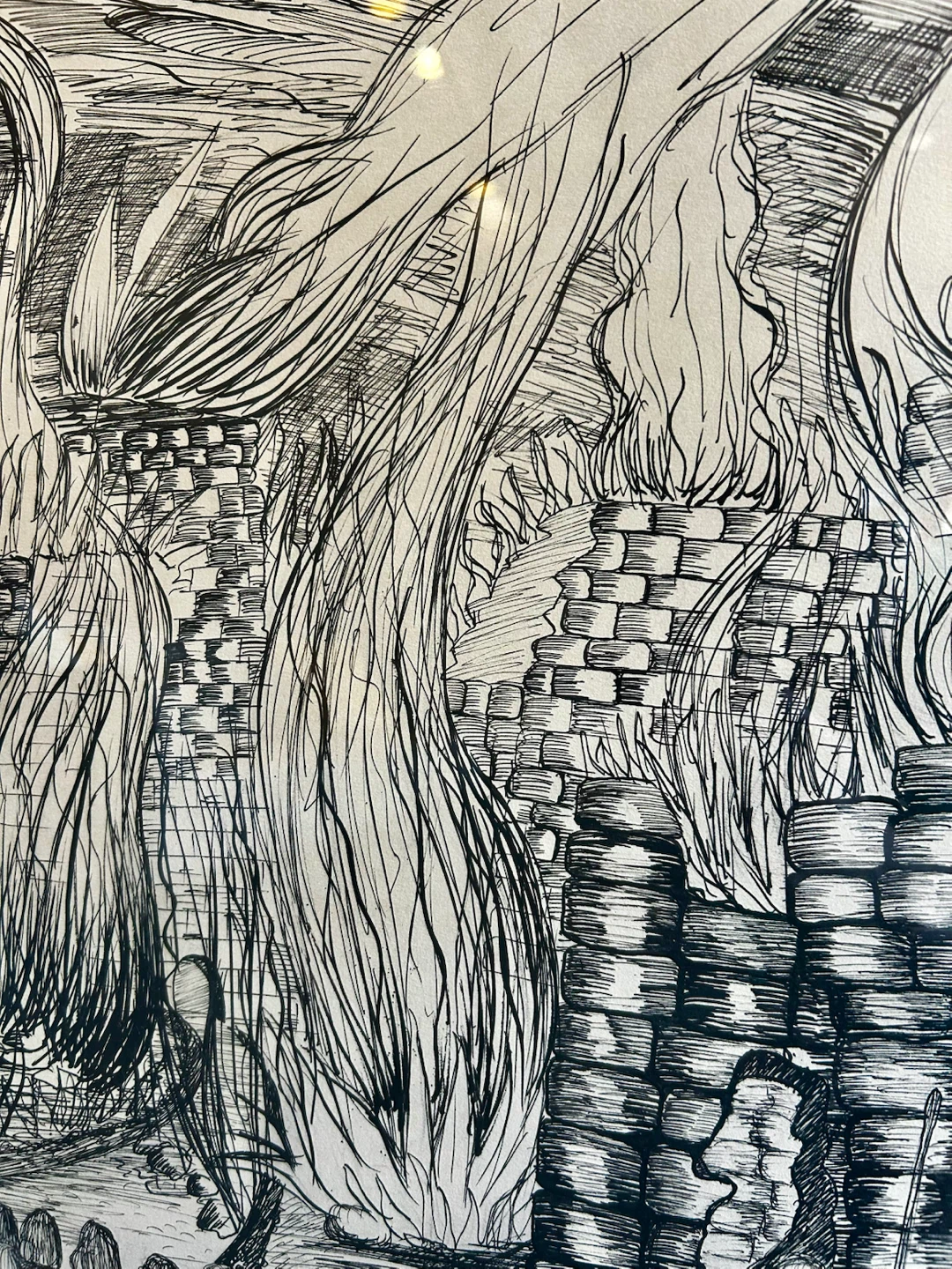 Framed Pen and Ink Drawing - photo 4