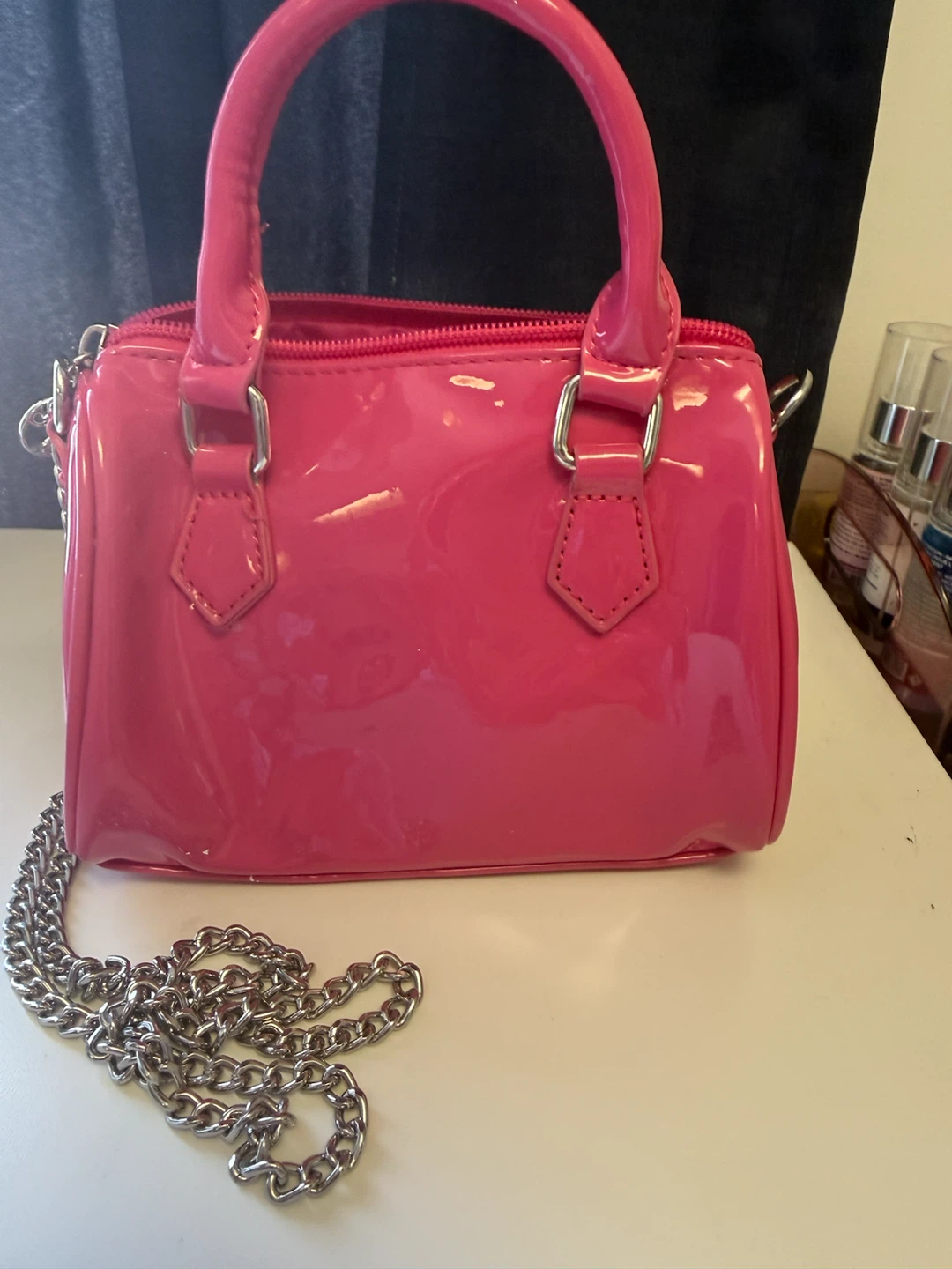 Barbie Pink Patent Barrel Purse - photo 2