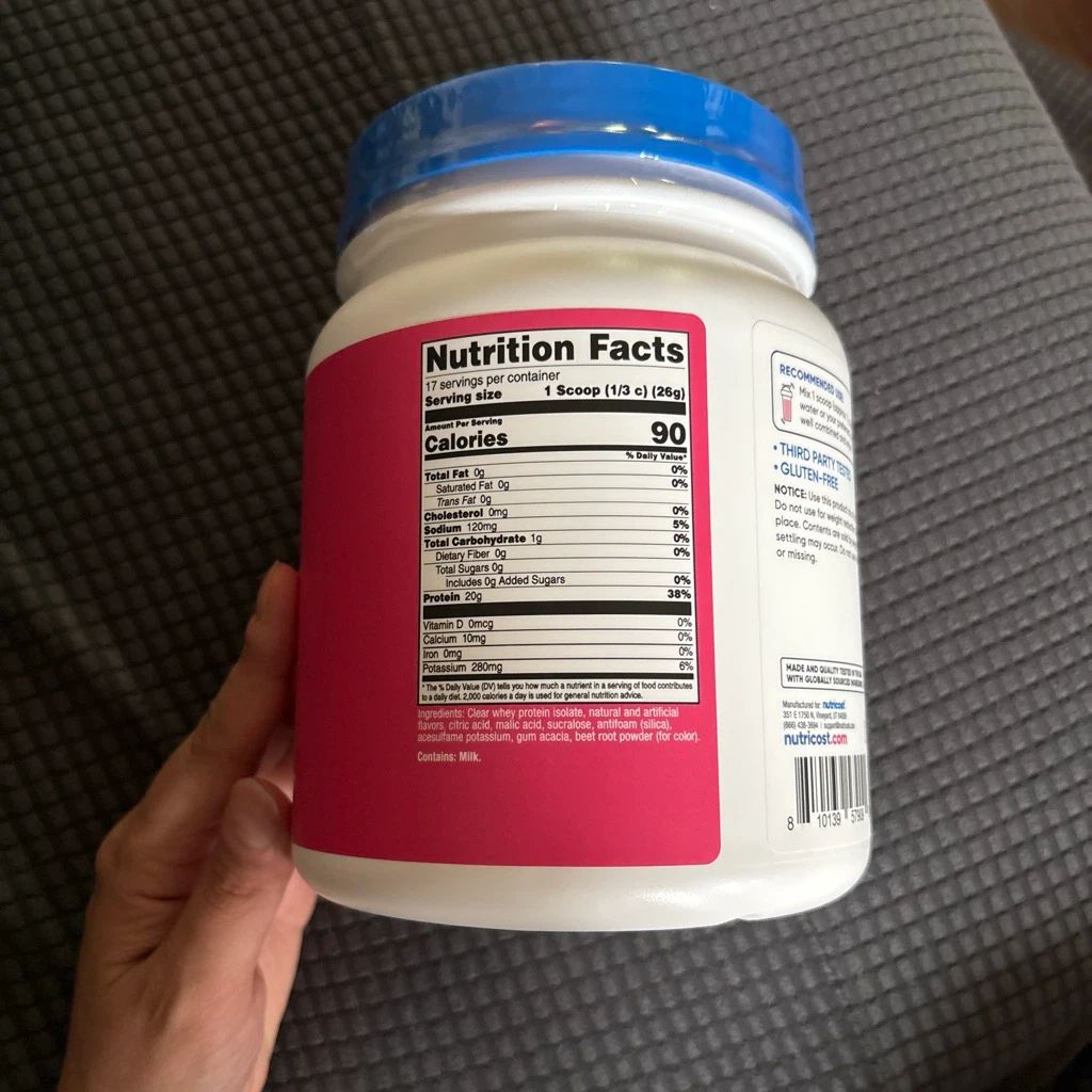 Protein Whey Protein Isolate - Strawberry Banana, 1 LB - photo 2