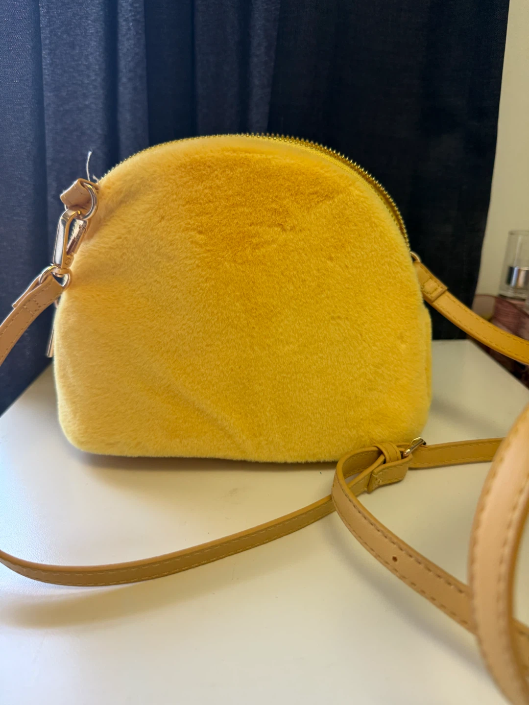 Yellow Winnie the Pooh Plush Crossbody Bag with Charm - photo 2
