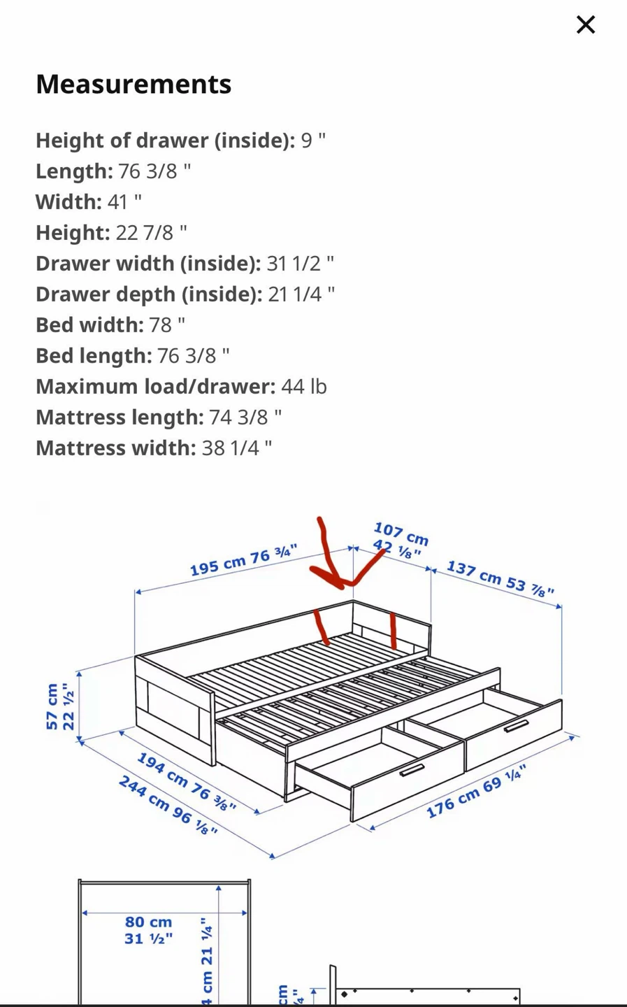 White Daybed with Storage Drawers - photo 5
