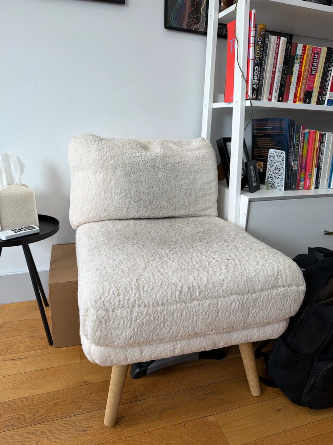 Cream Sherpa Accent Chair