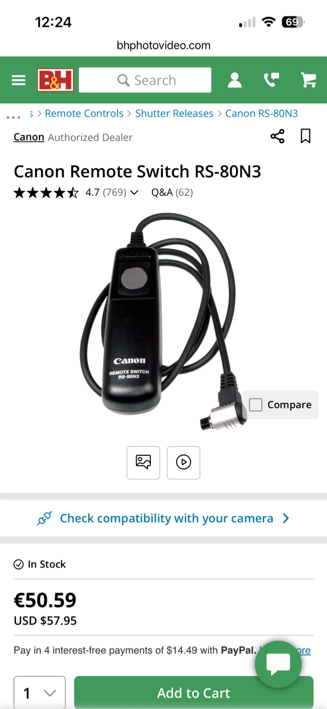 Canon Remote Switch RS-80N3 - photo 2