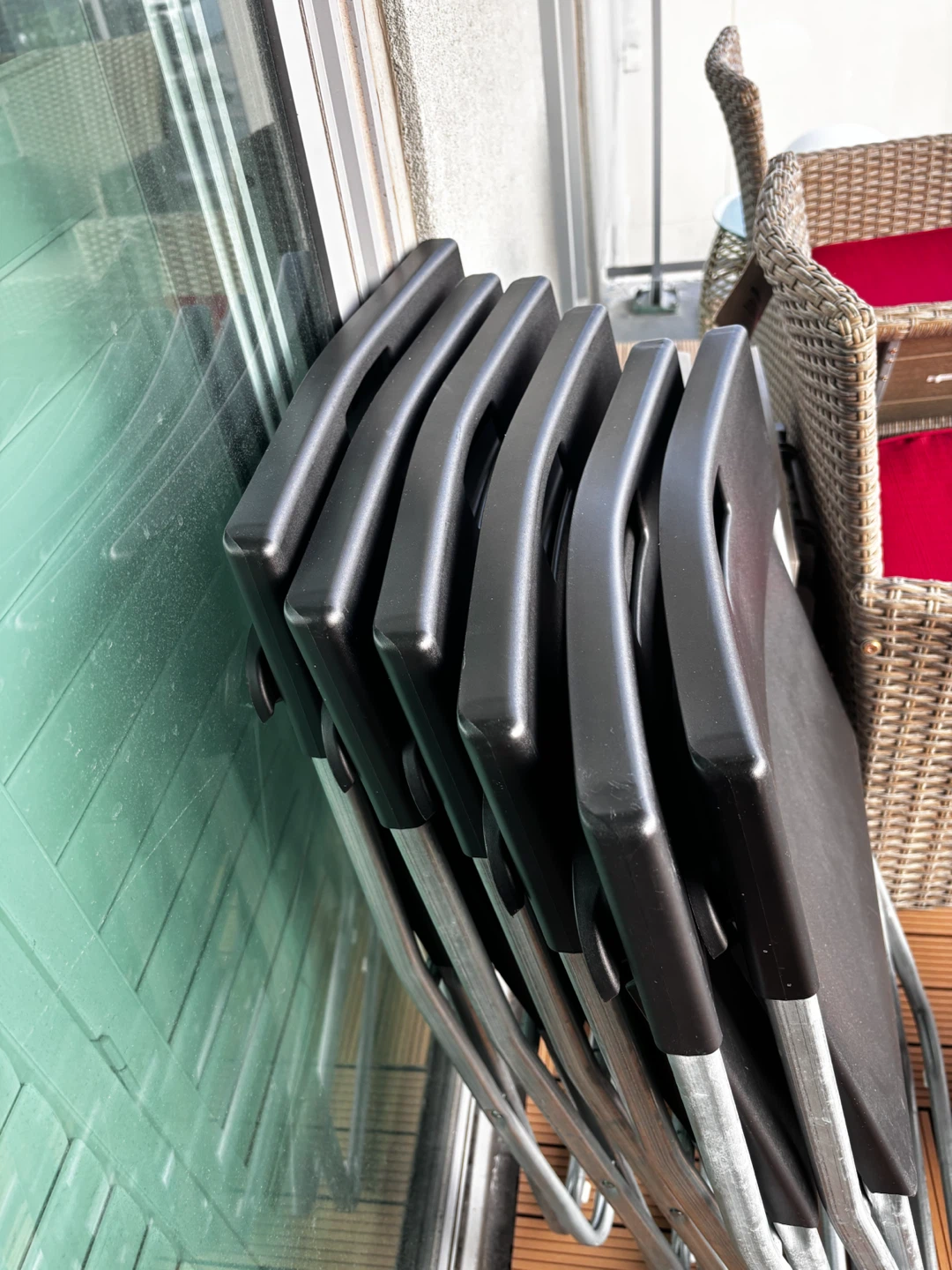 IKEA Gunde Black Folding Chair - 6 - - photo 2