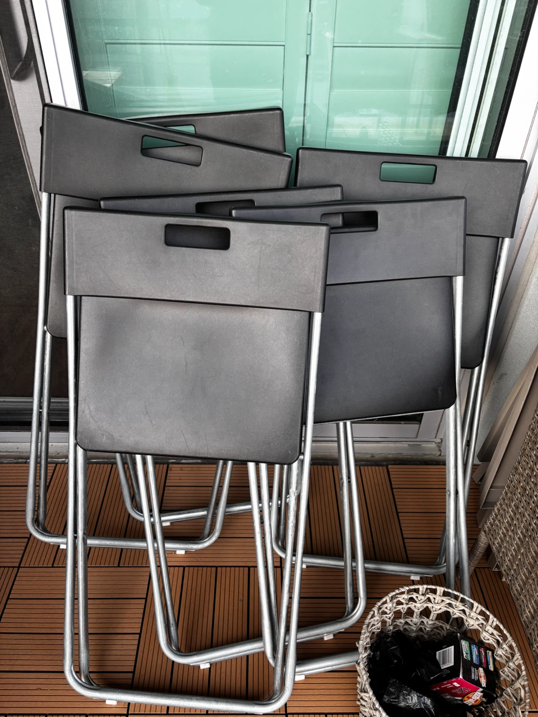 IKEA Gunde Black Folding Chair - 6 - - photo 3