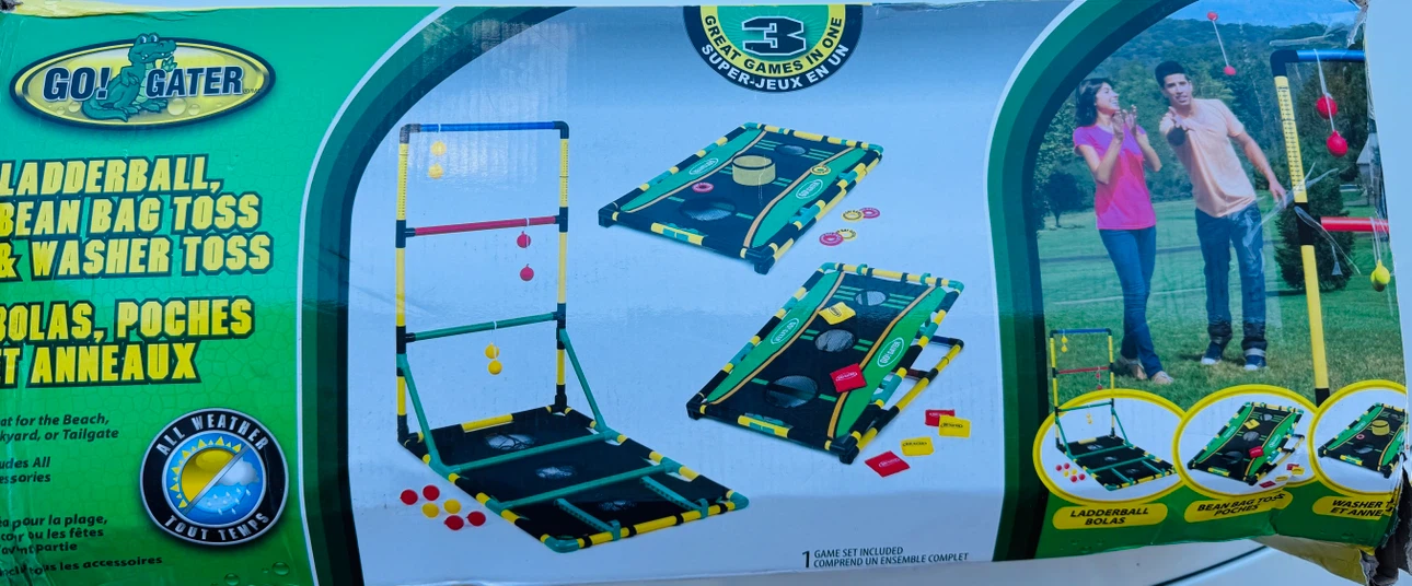 3-in-1 Ladderball, Bean Bag Toss & Washer Toss Game Set - photo 2