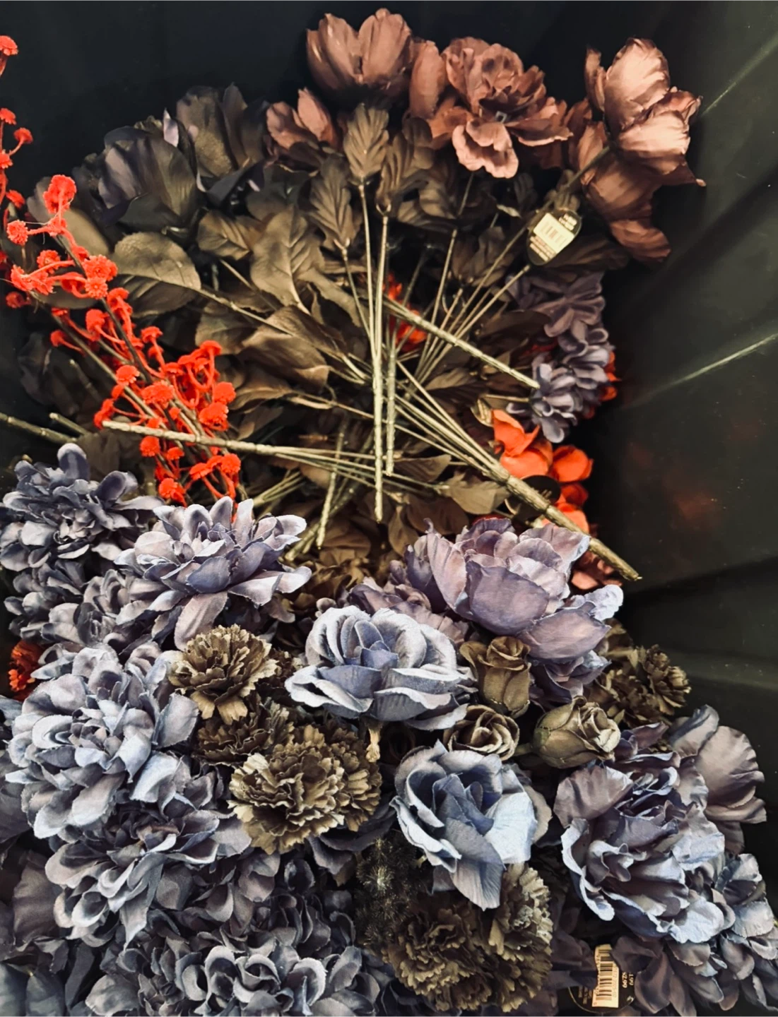 Massive Tote Of Brand New Halloween/Fall Floral Decor.