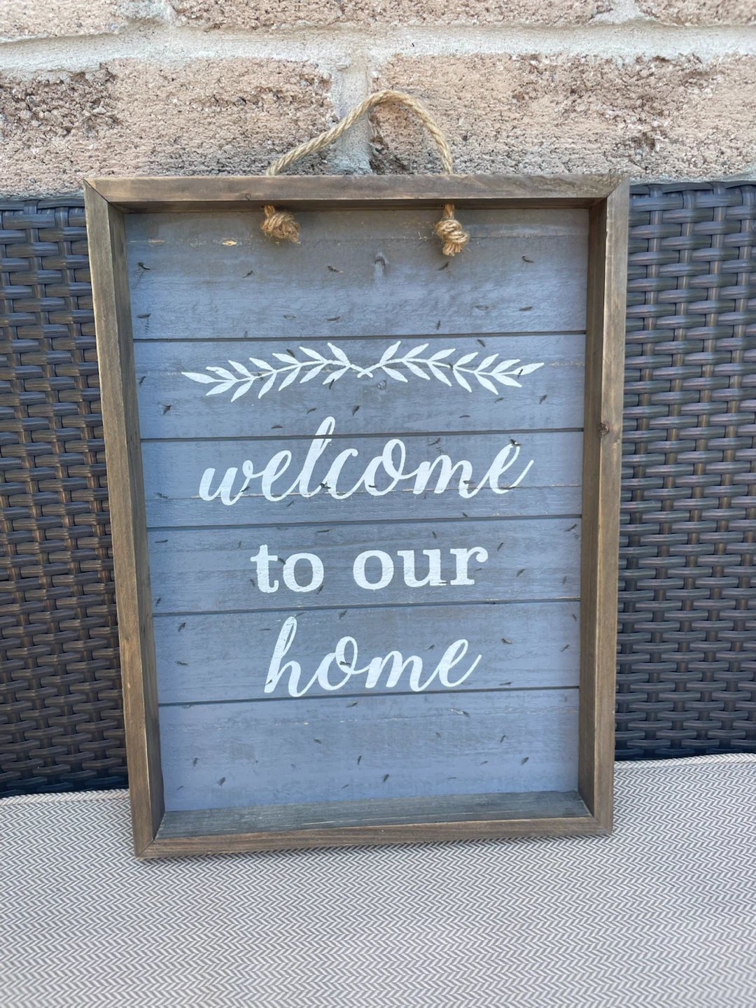 Welcome to Our Home Wooden Sign