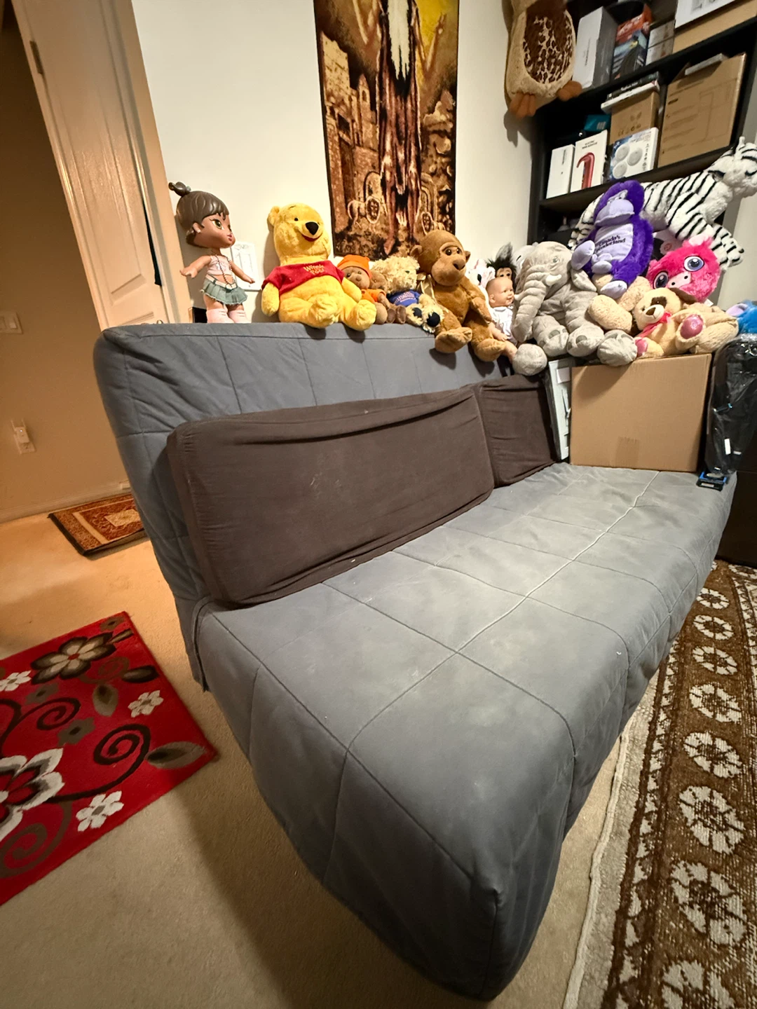 Grey Sofa Bed with Mattress