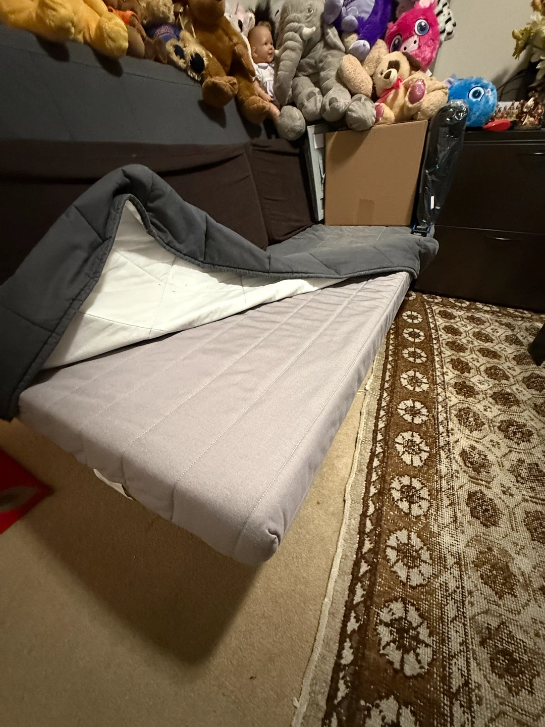Grey Sofa Bed with Mattress - photo 2