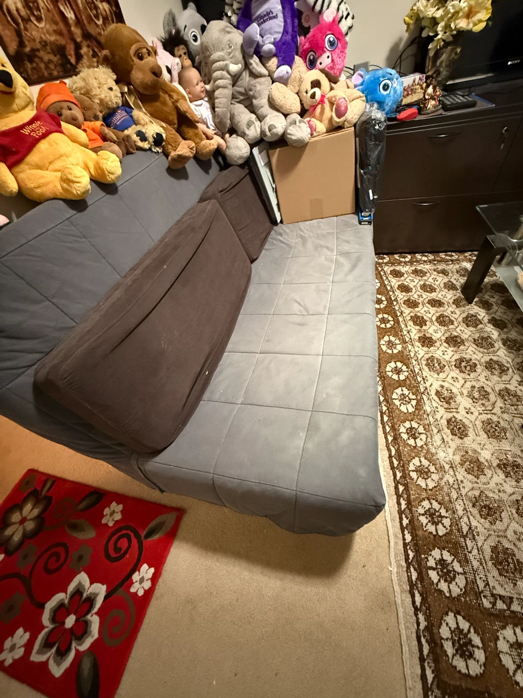 Grey Sofa Bed with Mattress - photo 4