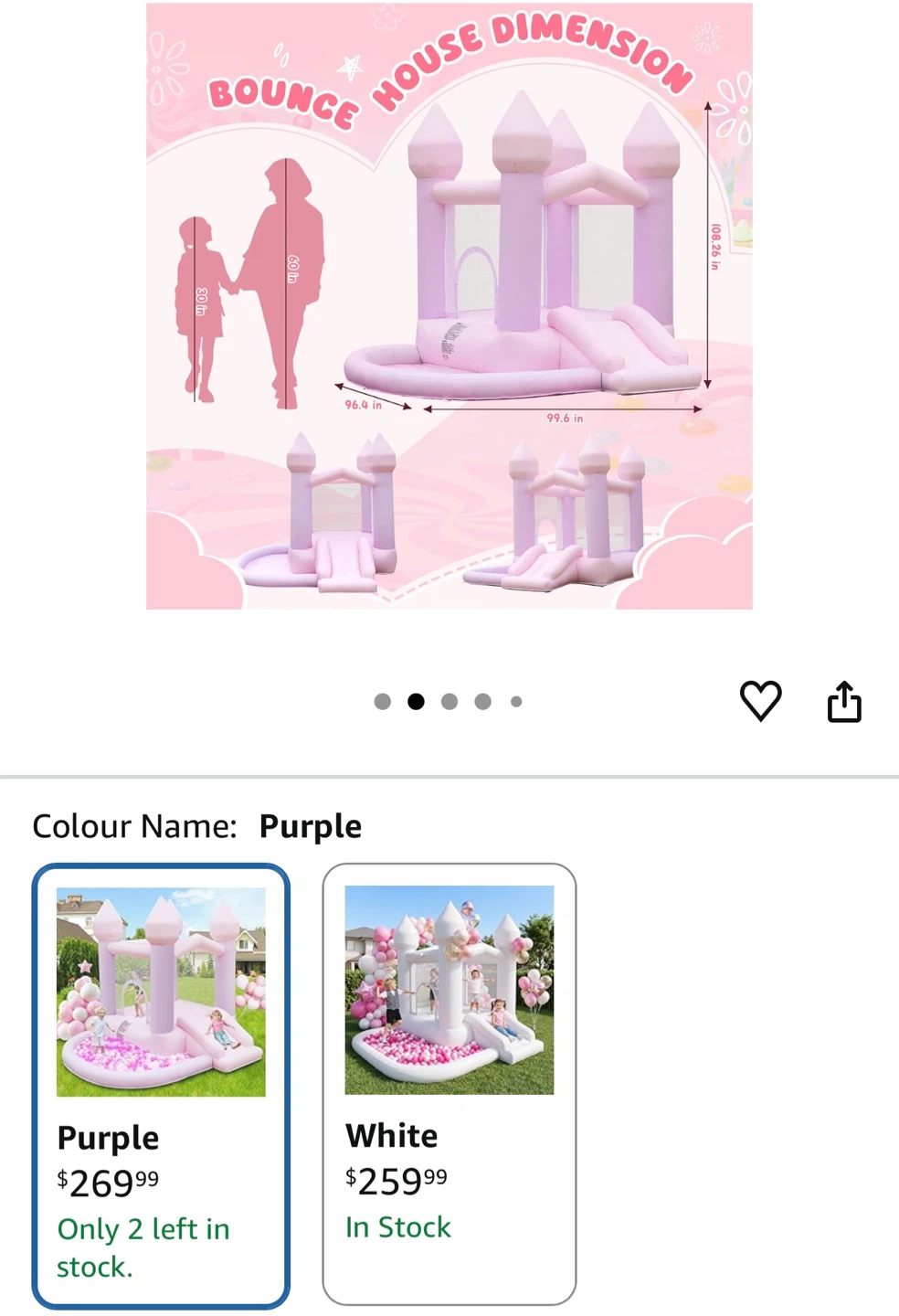 Inflatable Castle Bounce House with Slide - photo 2