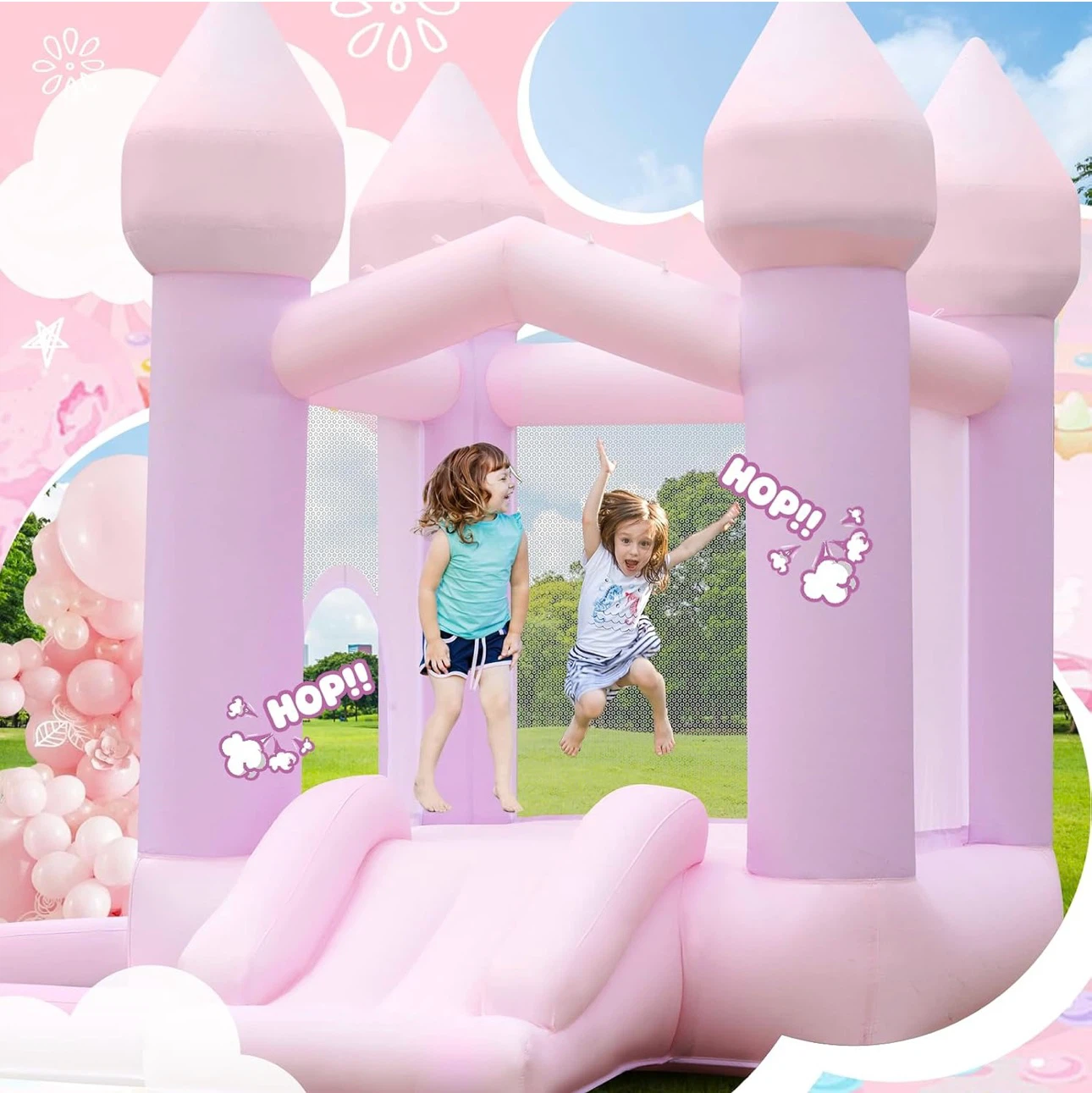 Inflatable Castle Bounce House with Slide - photo 4