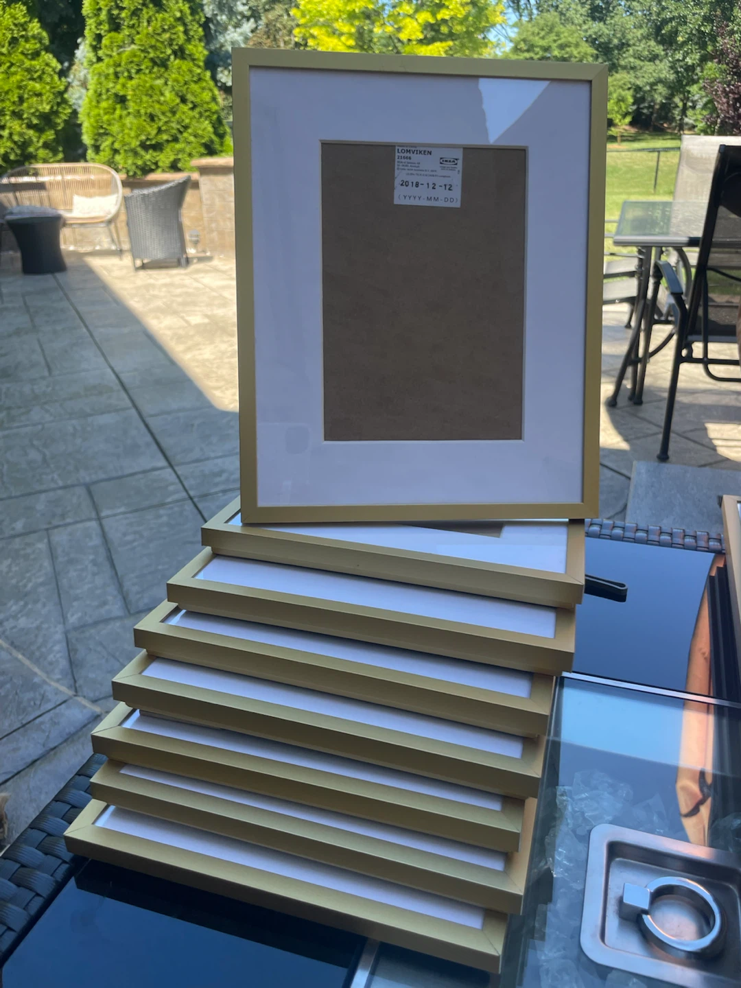 IKEA Lomviken Gold Picture Frames - Set of 8