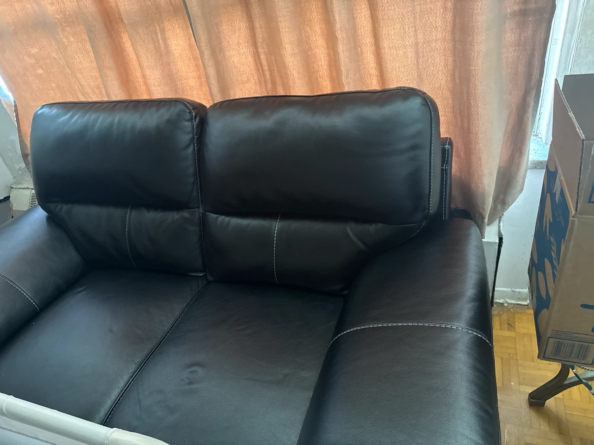 Black Leather Loveseat