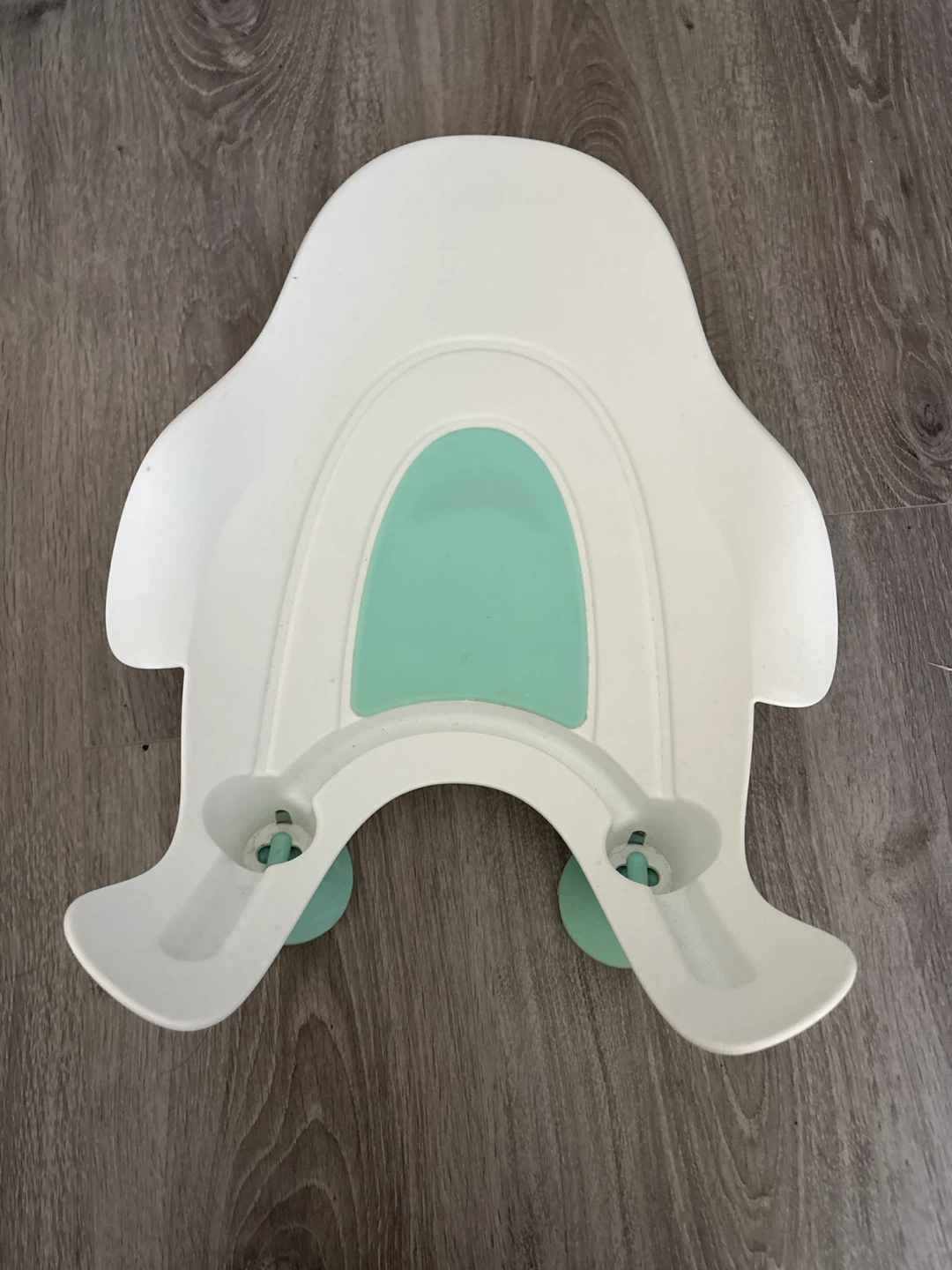 White and Mint Baby Bath Seat