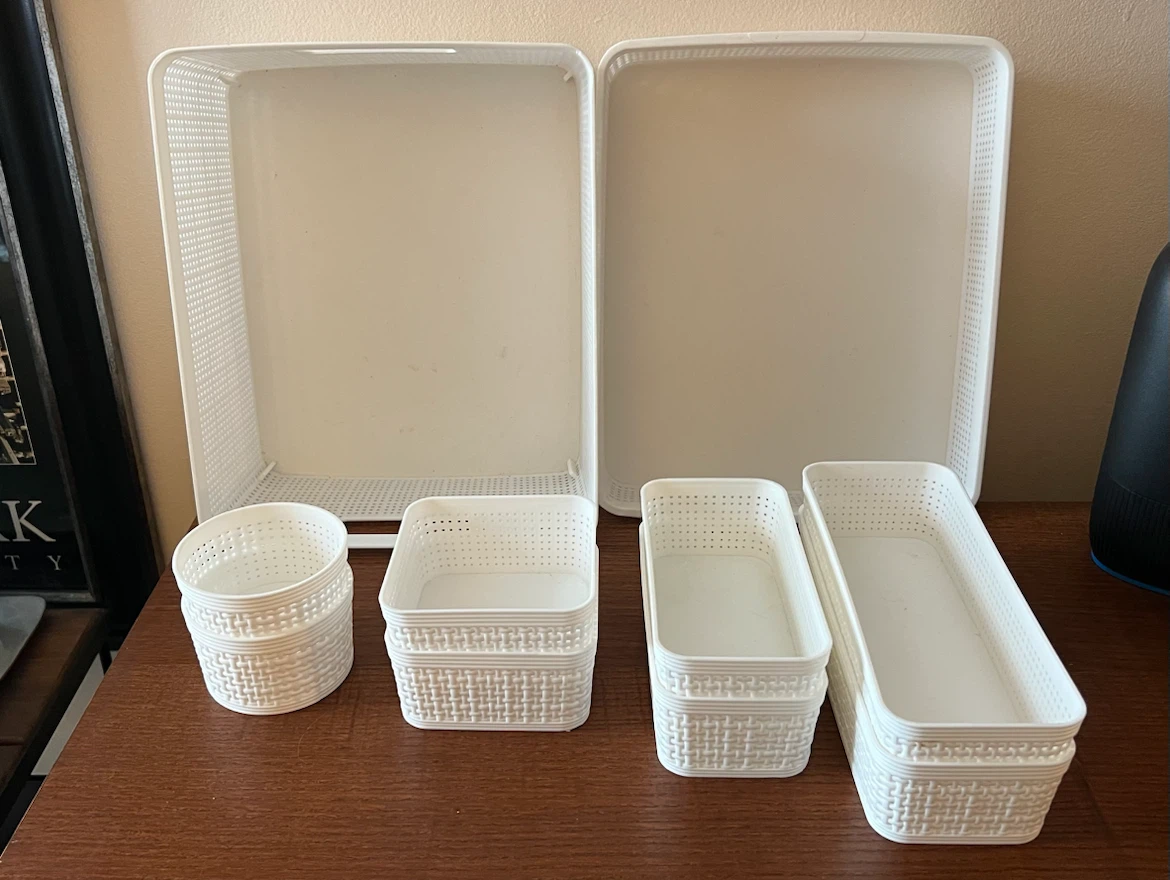 White 10-Piece Organizing Basket Set - photo 4