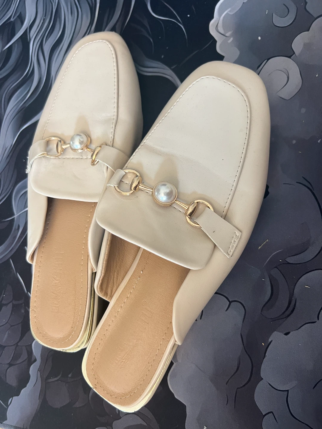 Women's Cream Mule Loafers - photo 2