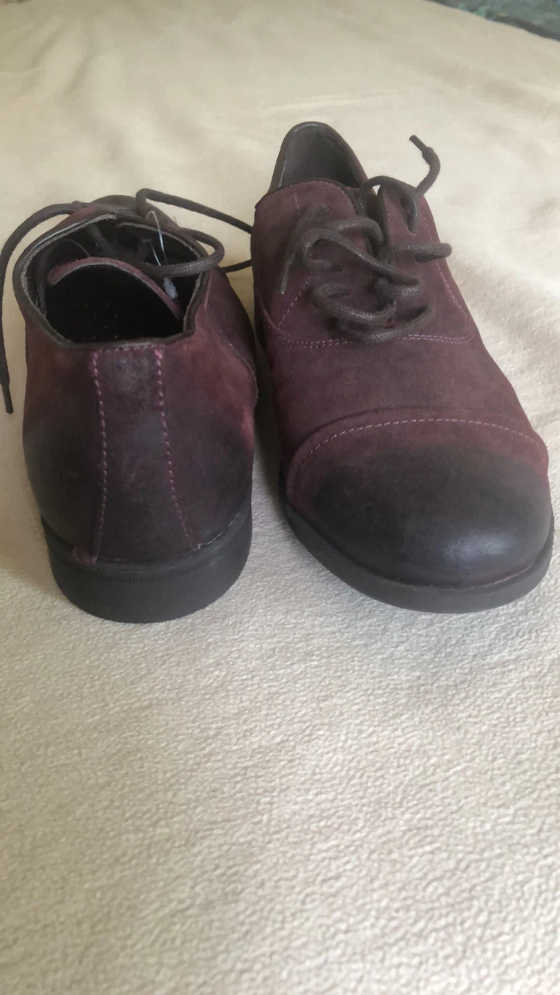 Brand new GEOX Respiro Burgundy Suede Oxford Shoes 41 - photo 3