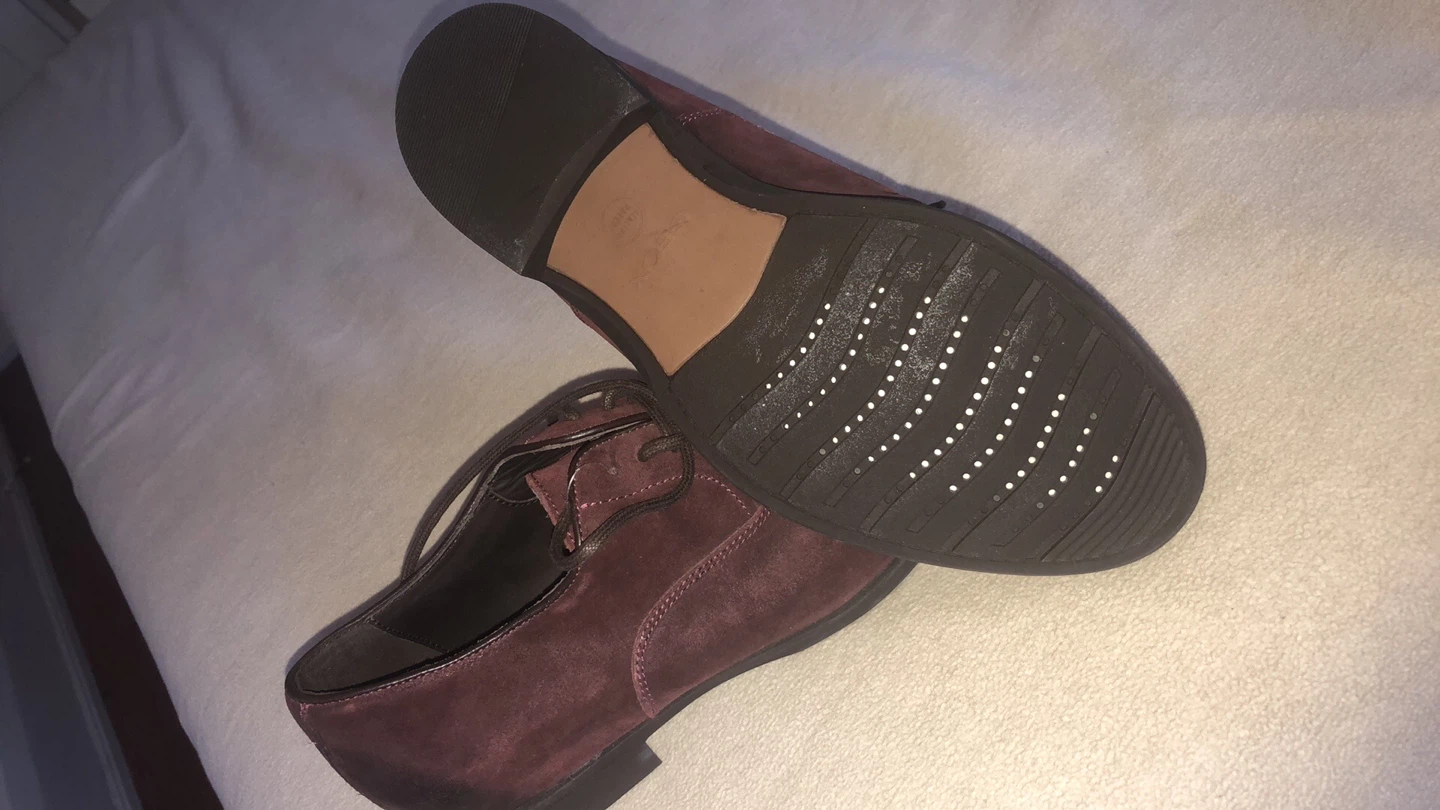 Brand new GEOX Respiro Burgundy Suede Oxford Shoes 41 - photo 4