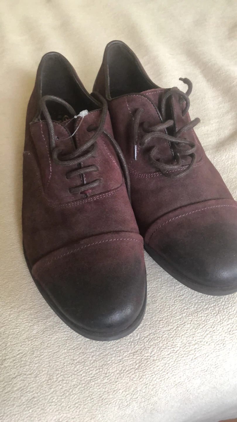 Brand new GEOX Respiro Burgundy Suede Oxford Shoes 41 - photo 5