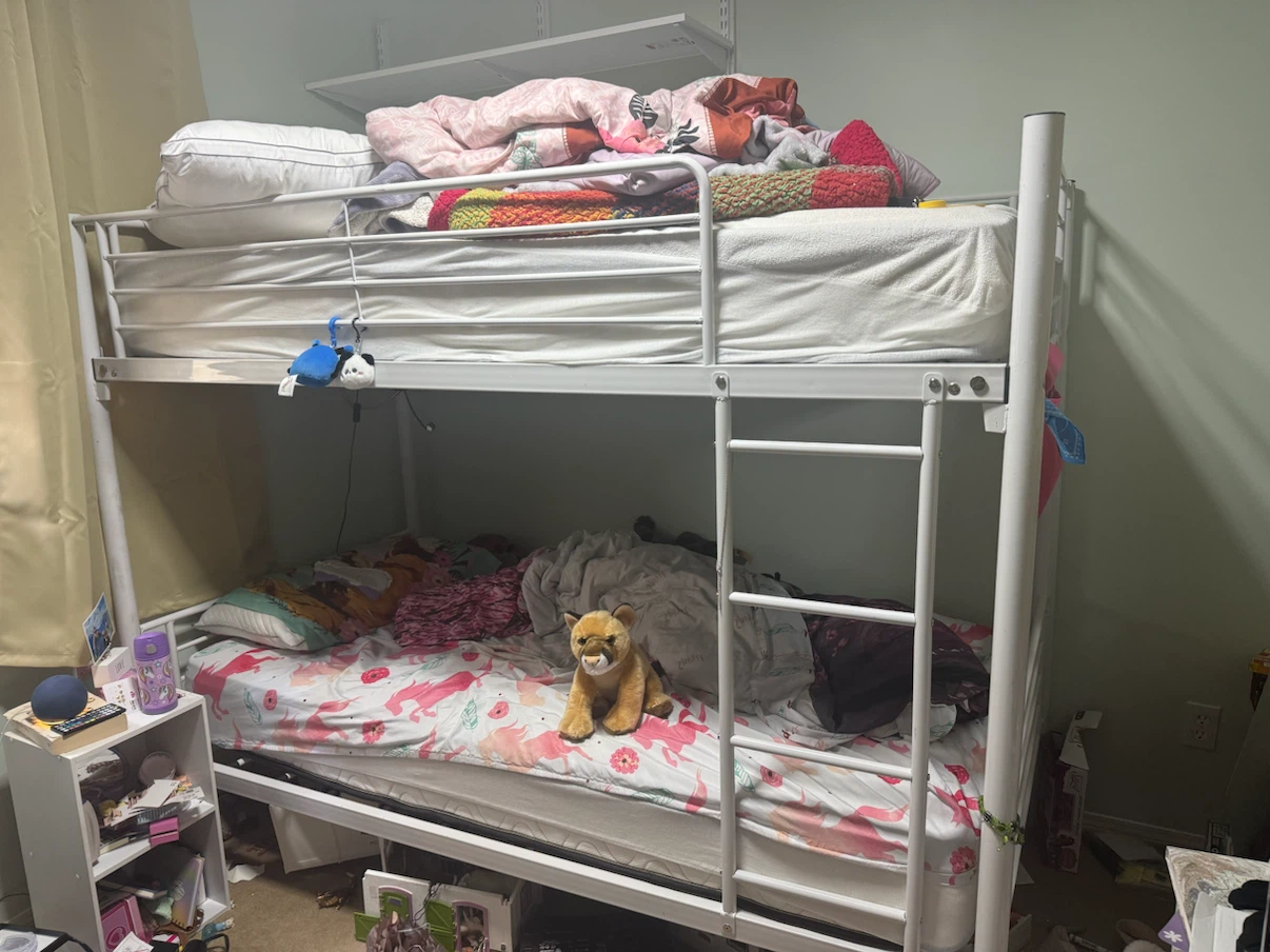Metal Twin Over Twin Bunk Bed Frame includes mattresses! - photo 5