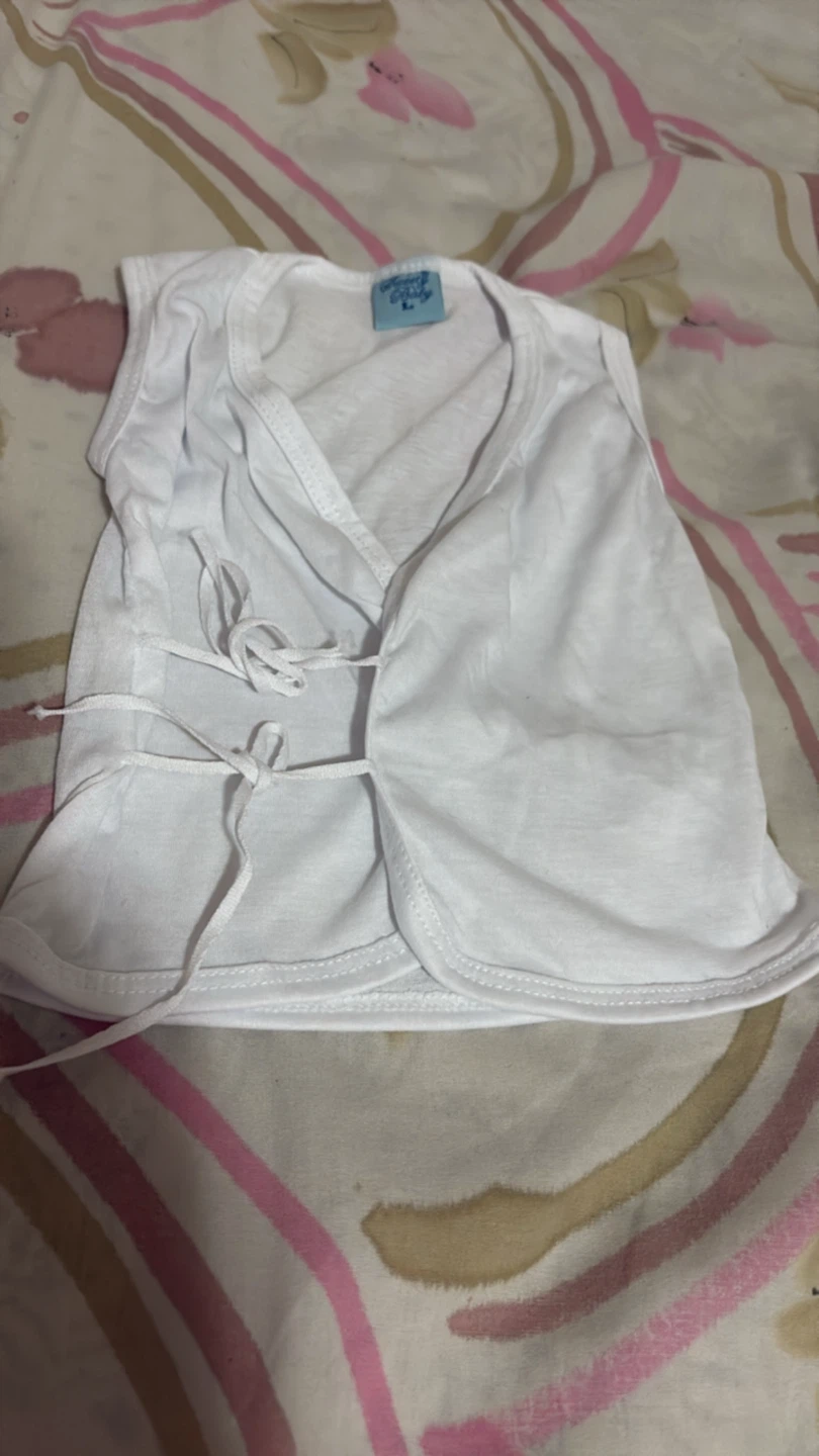 Sweety Baby White Sleeveless Wrap Top