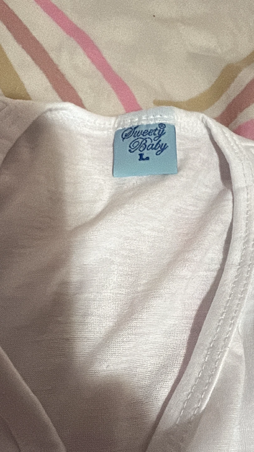 Sweety Baby White Sleeveless Wrap Top - photo 2