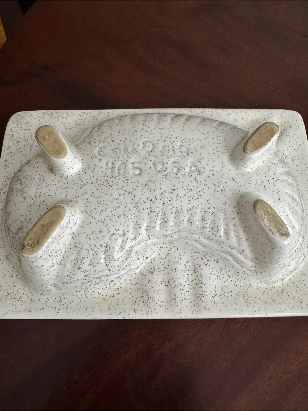 Vintage Ceramic Ashtray with Floral Embroidery - photo 3