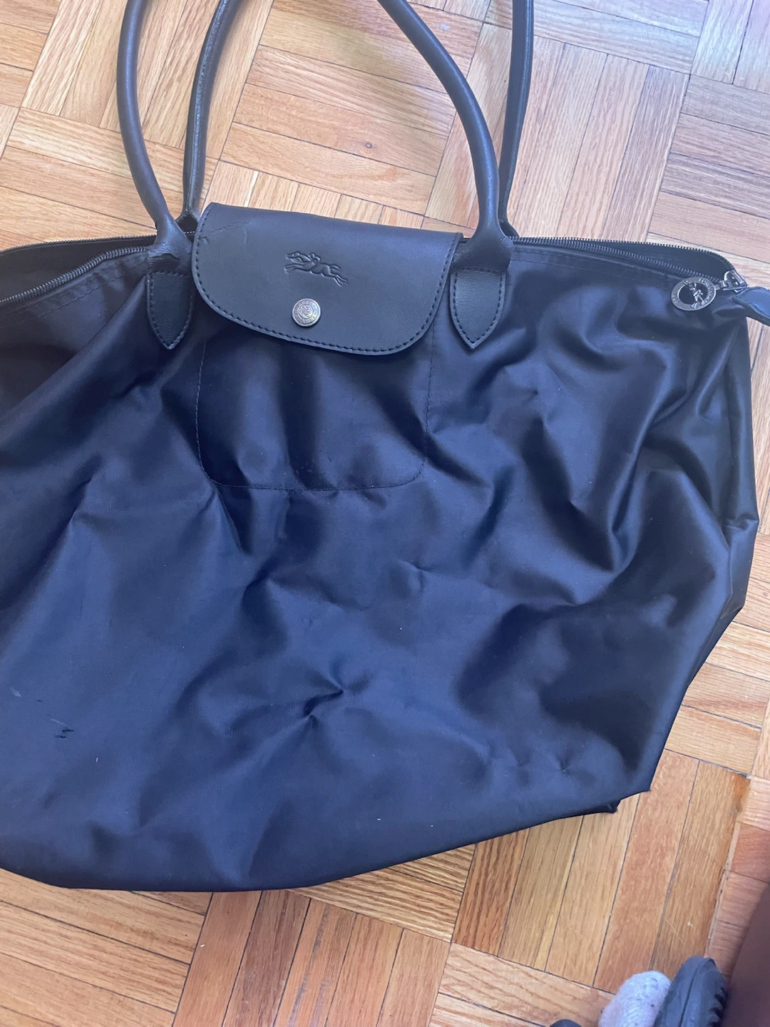 Authentic Longchamp Le Pliage Original Shoulder Bag (Black)