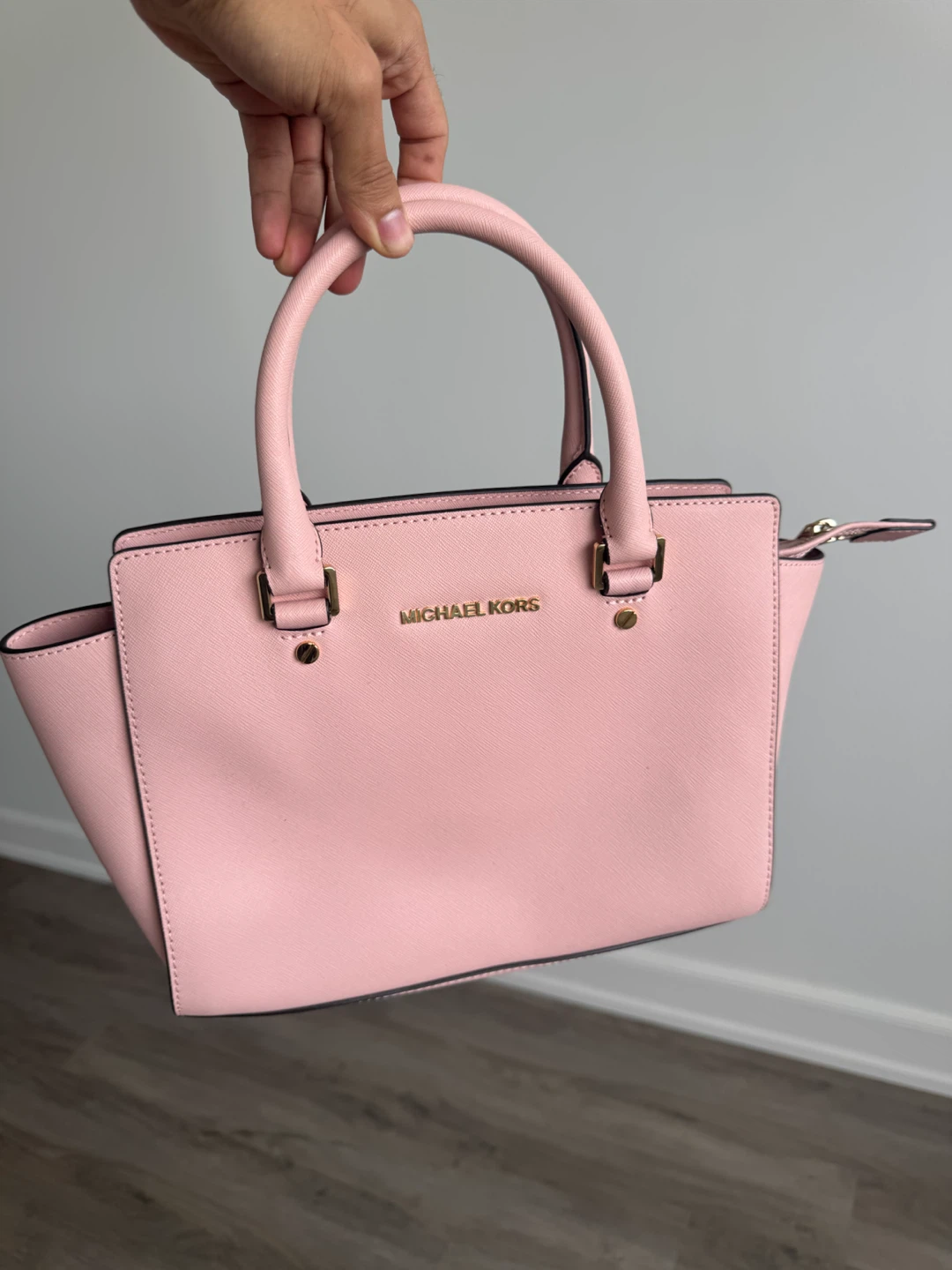 Michael Kors Pink Leather Satchel Handbag