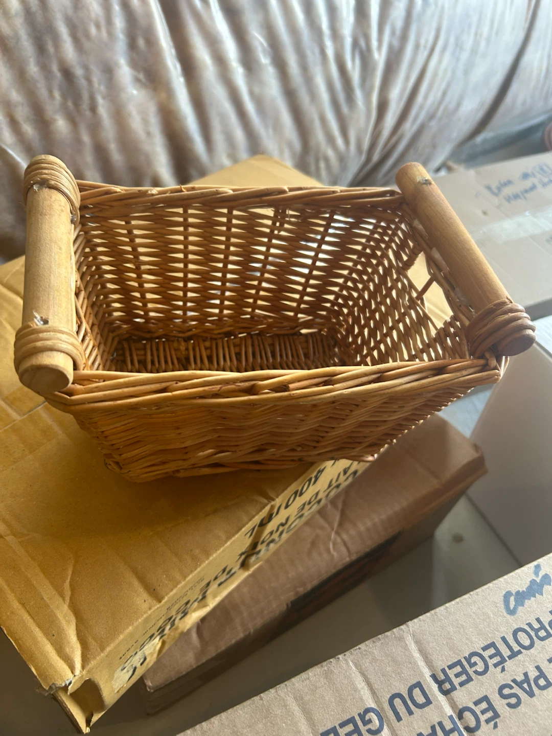 Wicker Basket with Handles