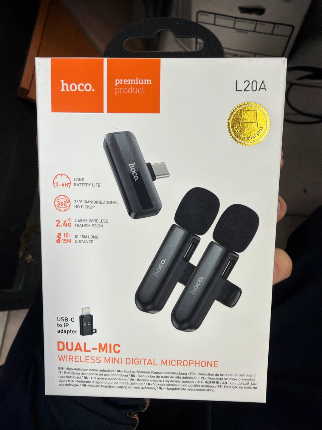 Dual-Mic Wireless Mini Microphone -