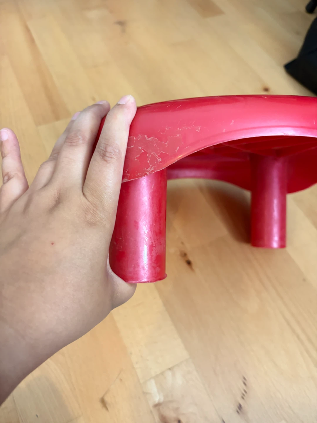 Red Plastic Stool - photo 3