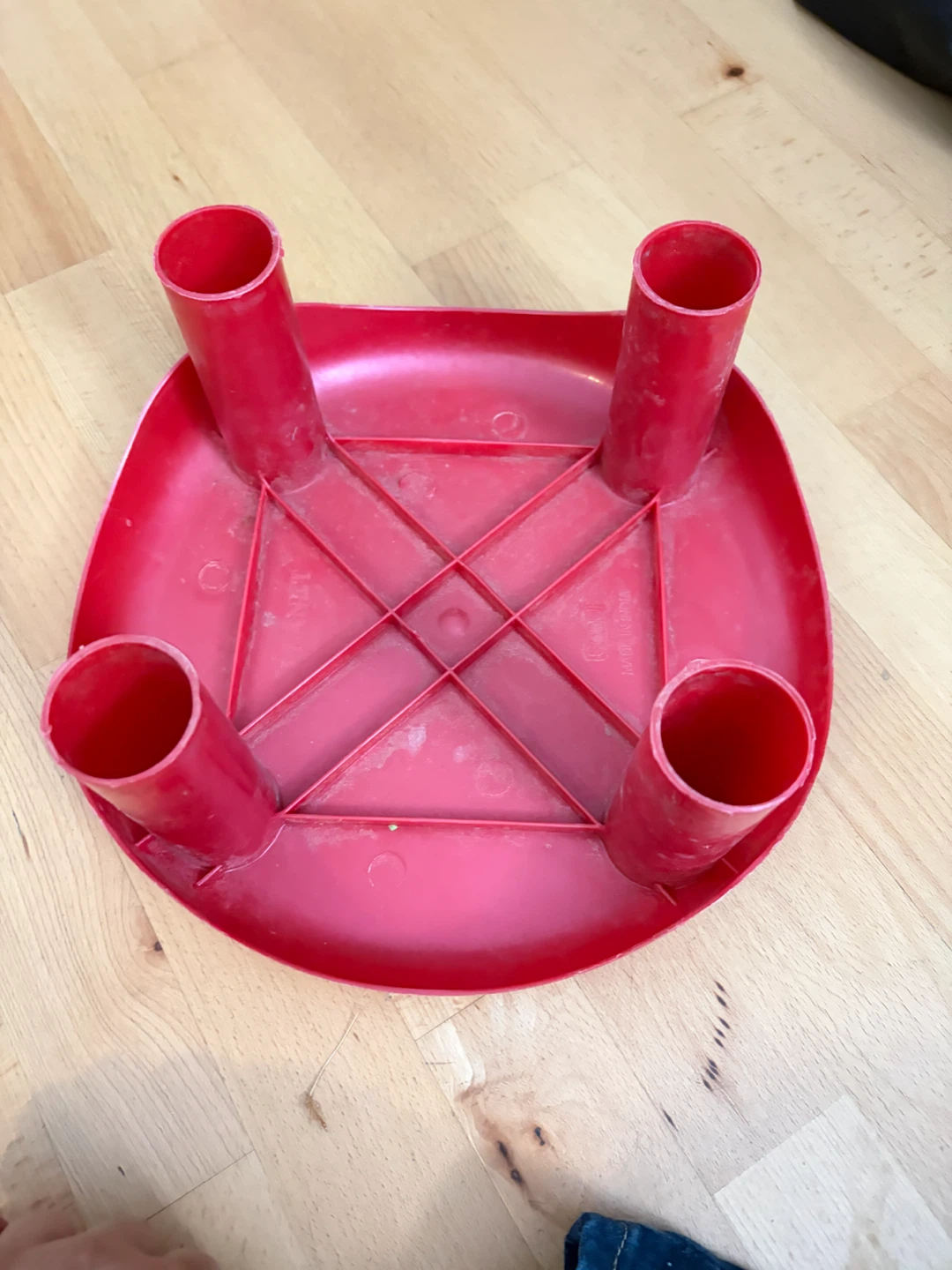 Red Plastic Stool - photo 2