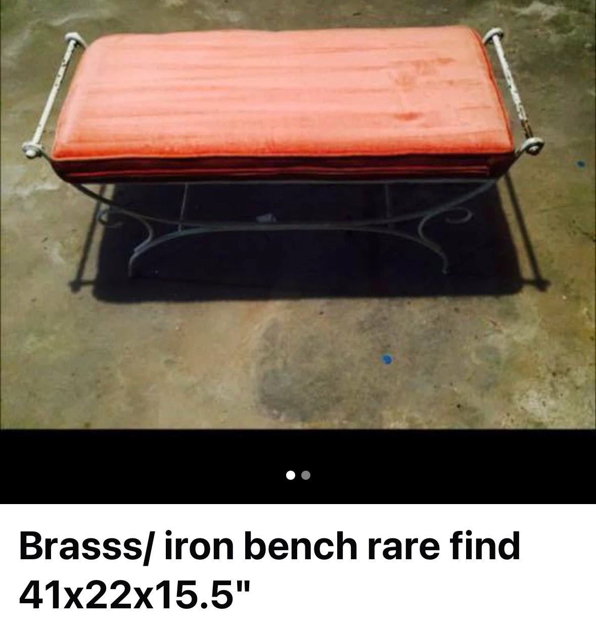 Brass and Iron Bench