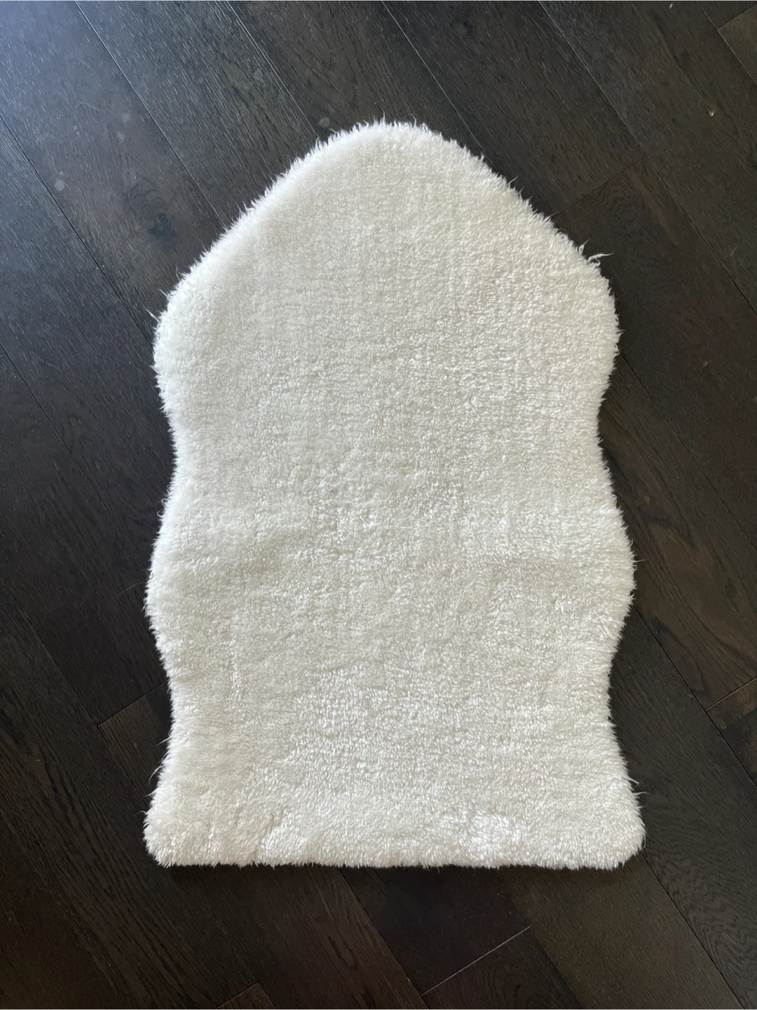 White Faux IKEA Sheepskin Rug