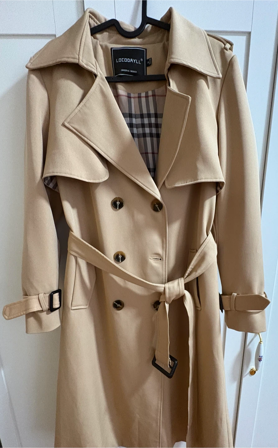Locodayll Women's Beige Trench Coat