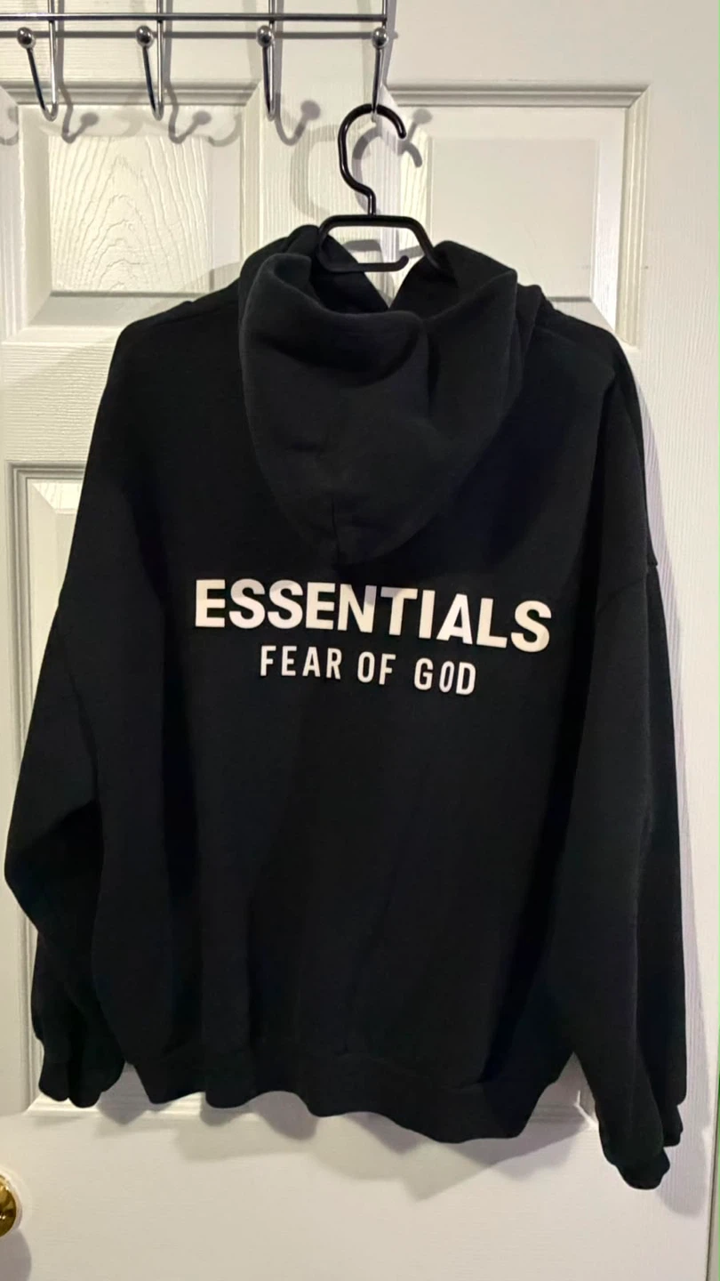 Fear of God Essentials Black Hoodie - photo 2