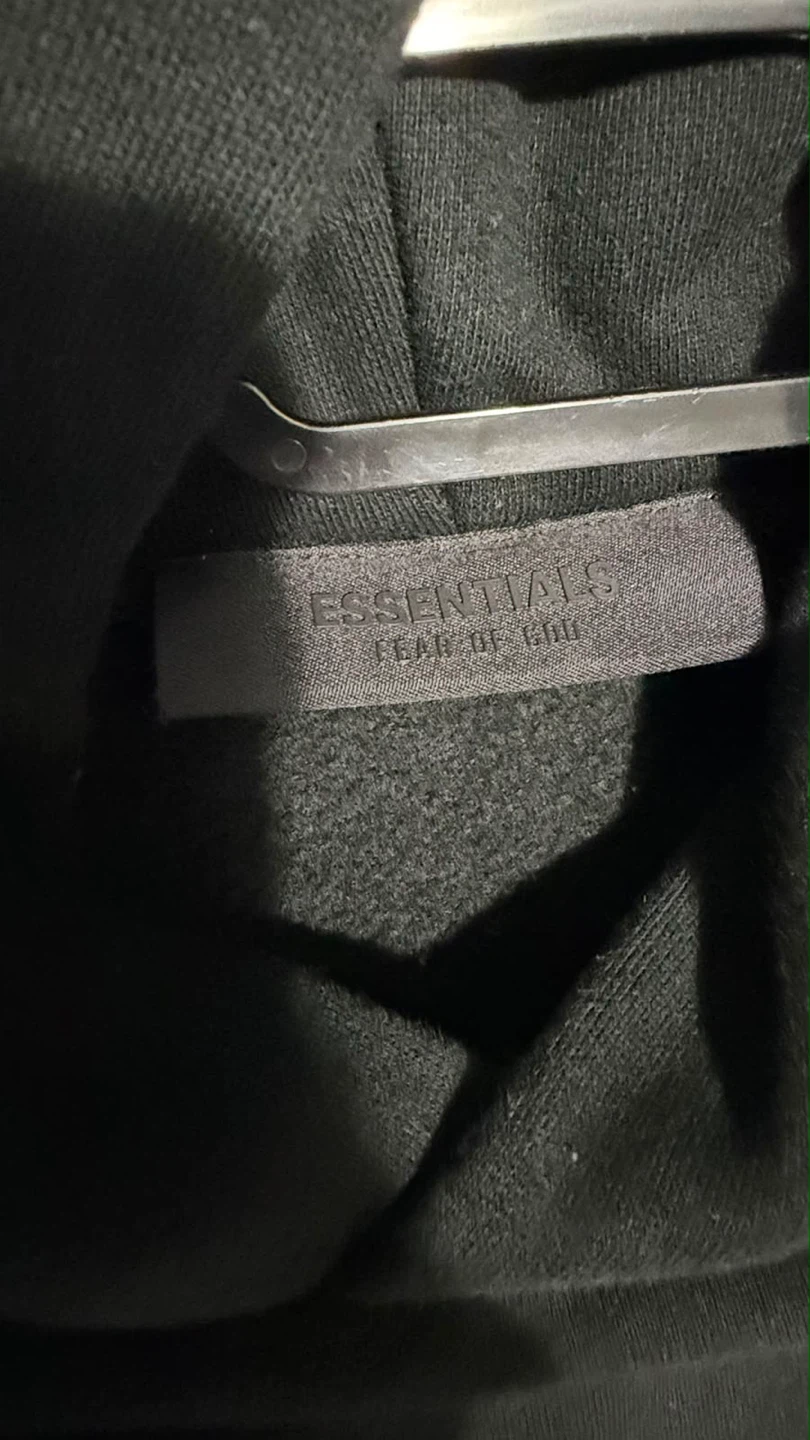 Fear of God Essentials Black Hoodie - photo 3