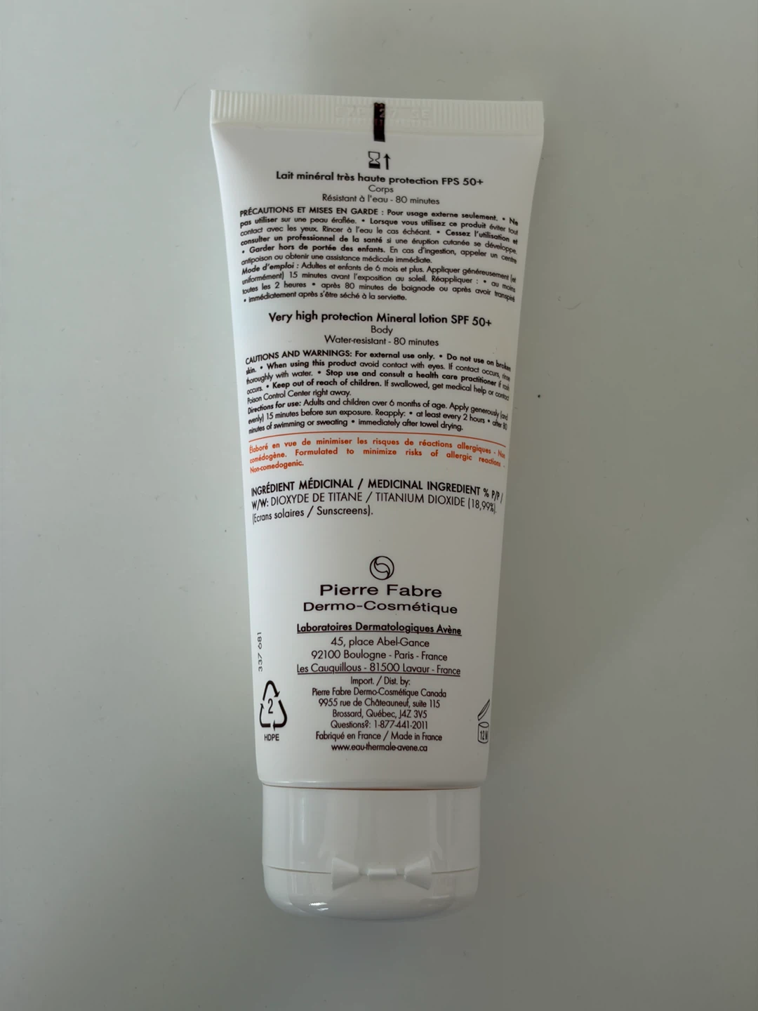 Avène Very High Protection Mineral Lotion SPF 50+ - photo 2