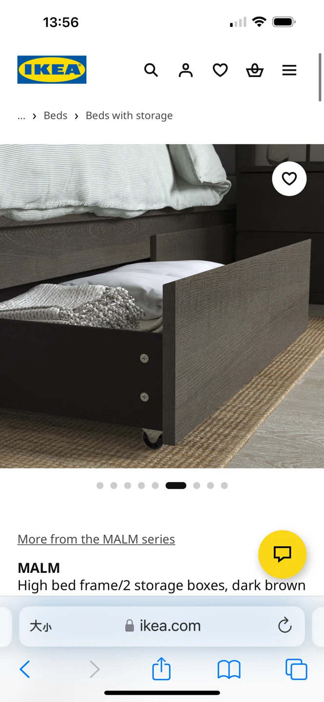 Like 🆕- IKEA MALM High Bed Frame with 2 Storage Boxes, King - photo 4
