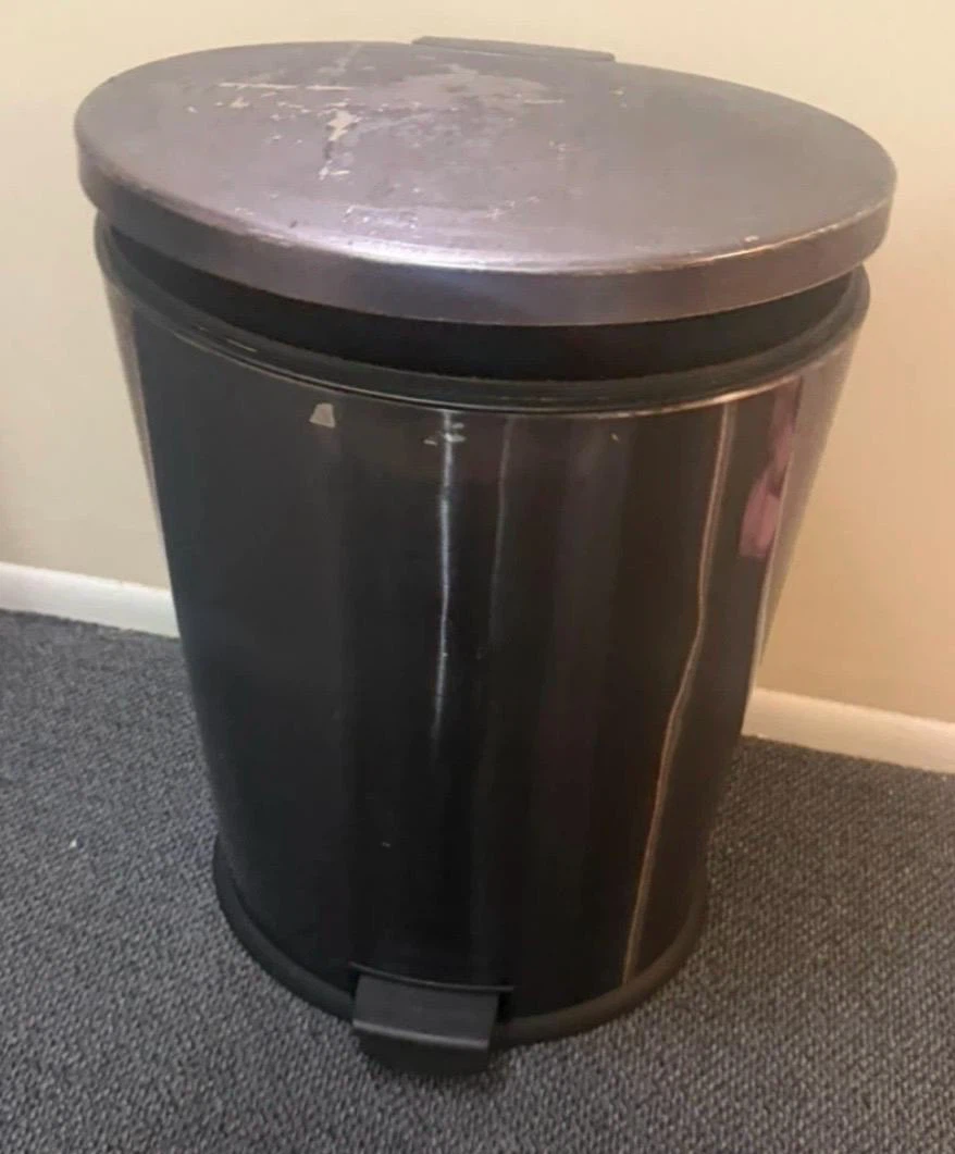Used Metal Pedal Trash Can