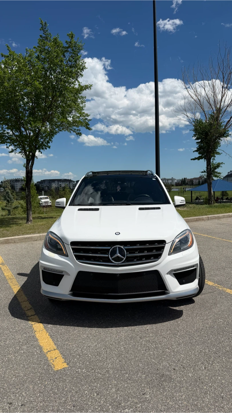 White Mercedes-Benz ML 63 AMG SUV