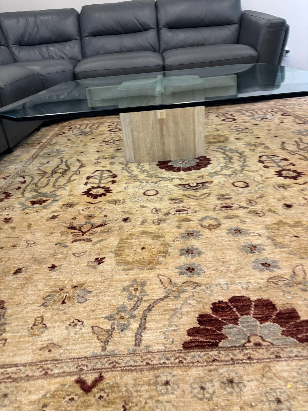 Glass Coffee Table with Pedestal Base - photo 3