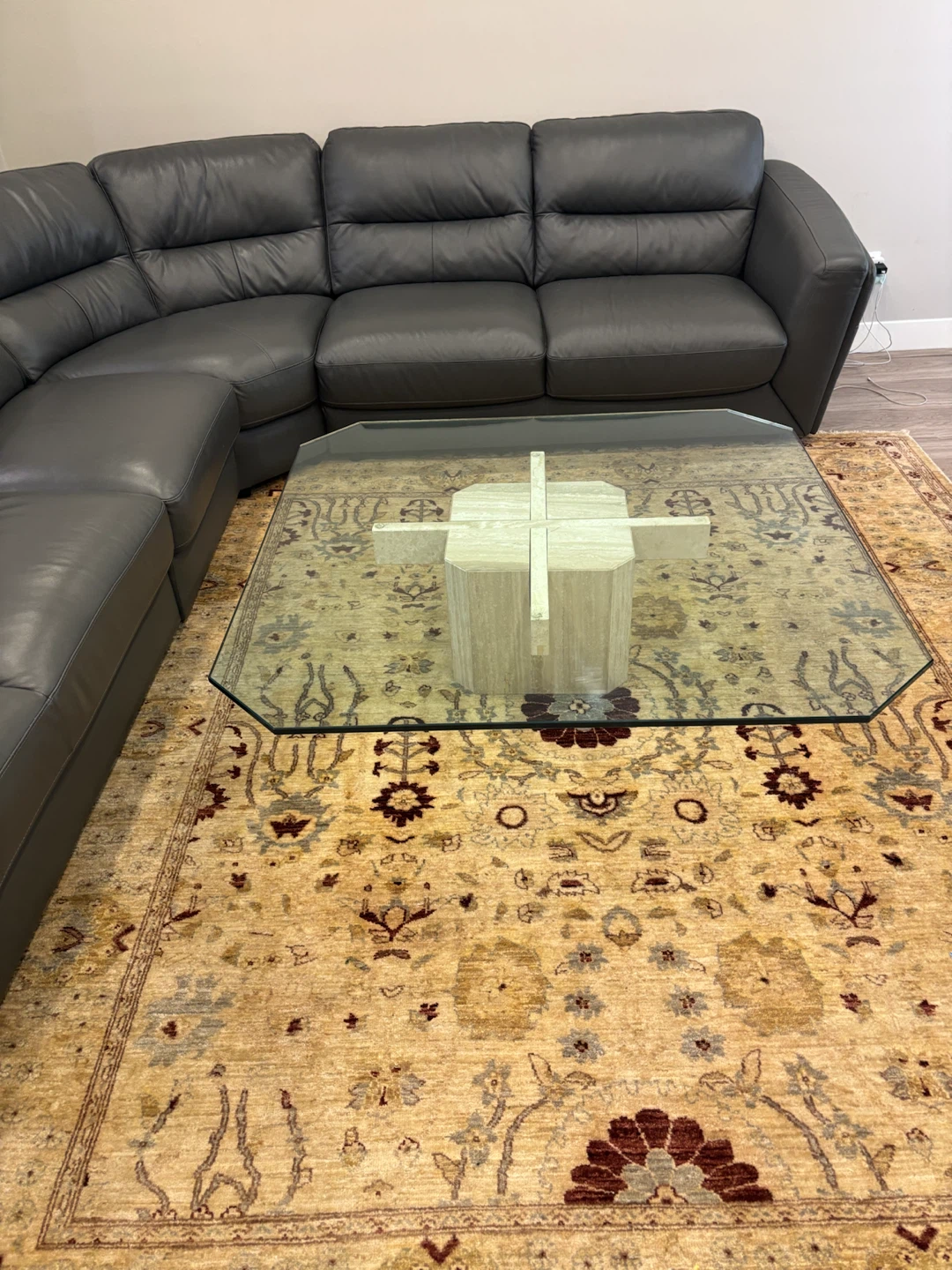 Glass Coffee Table with Pedestal Base - photo 4