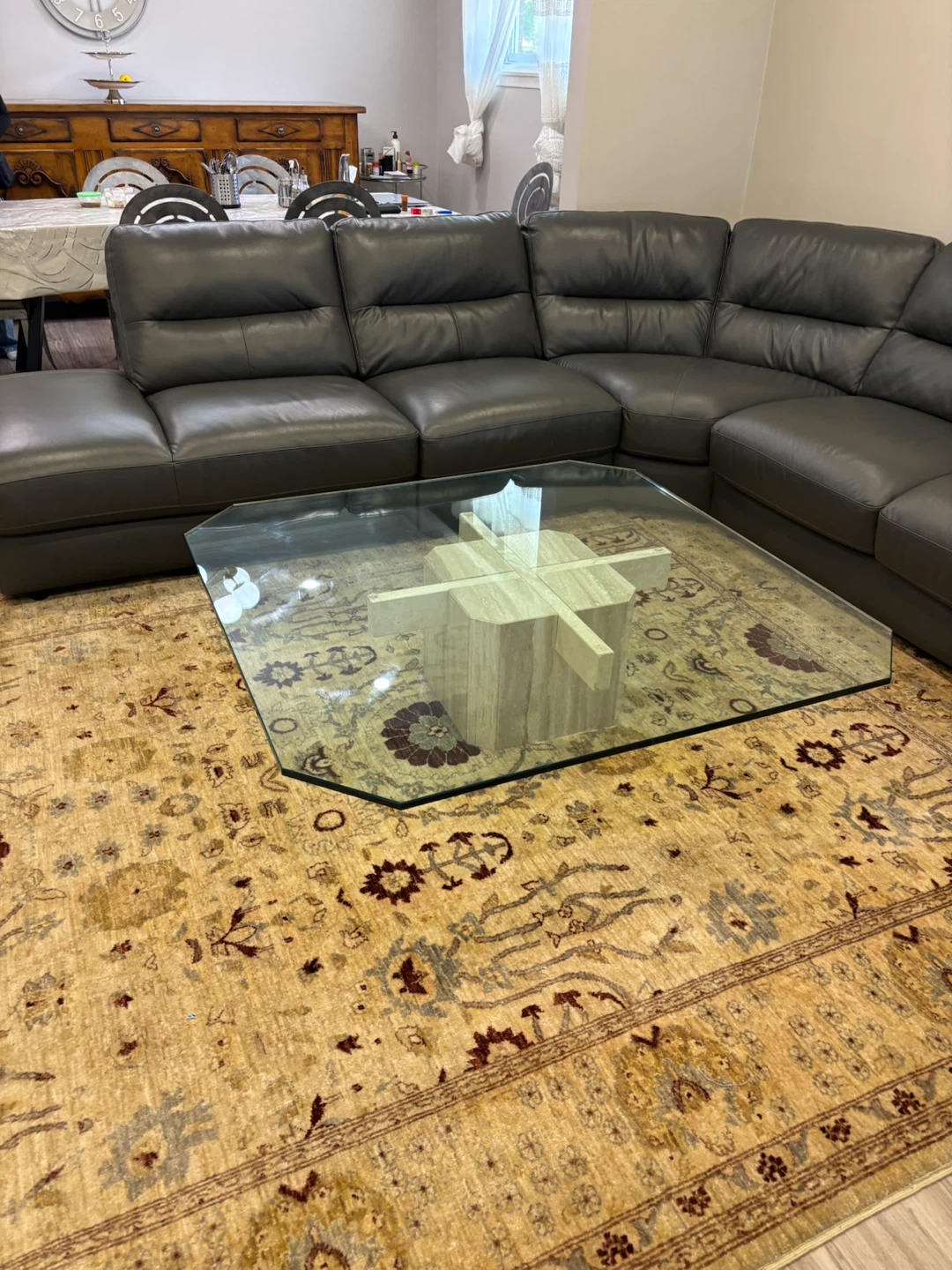 Glass Coffee Table with Pedestal Base - photo 5