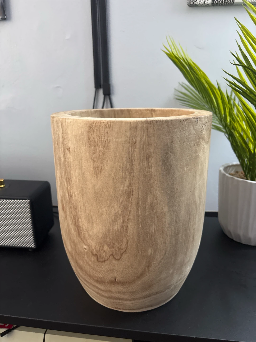 Found Home Wooden Planter Pot